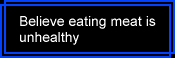 Believe eating meat is unhealthy